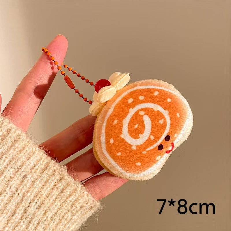 Wholesale Creative Food Plush Doll Pendant Girl Backpack Pendant Keychain Pendant Doll Small Gift Event Stall